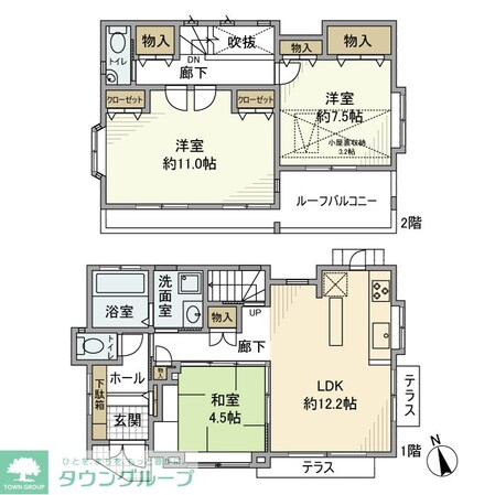 下瀬谷戸建の物件間取画像